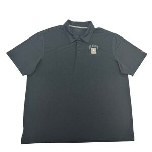 US Army Champion Vapor Polo Shirt Men's XL Charcoal Gray Military Logo